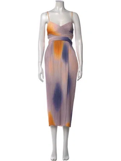 Pre-owned A.l.c Printed Knee-length Dress In Multi