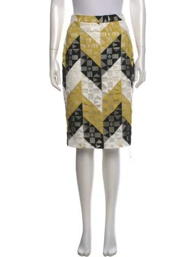 Pre-owned A.l.c Printed Knee-length Skirt In Neutral