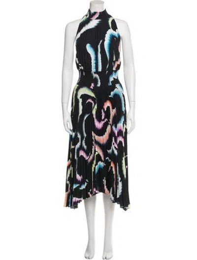 Pre-owned A.l.c Printed Long Dress In Blue