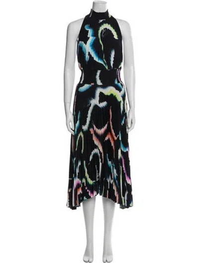 Pre-owned A.l.c Printed Long Dress In Multi