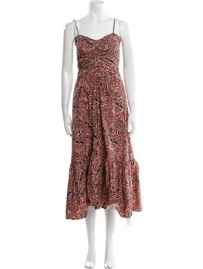 Pre-owned A.l.c Printed Long Dress In Multi