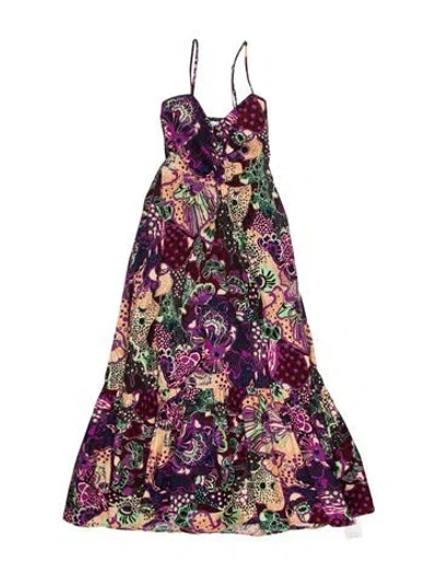 Pre-owned A.l.c Printed Long Dress In Multi