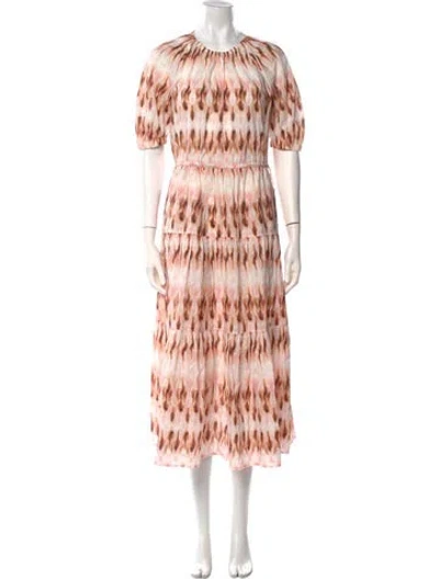 Pre-owned A.l.c Printed Long Dress In Neutral