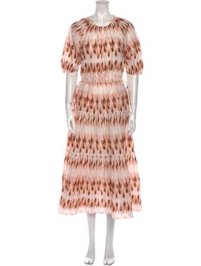 Pre-owned A.l.c Printed Long Dress In Neutral