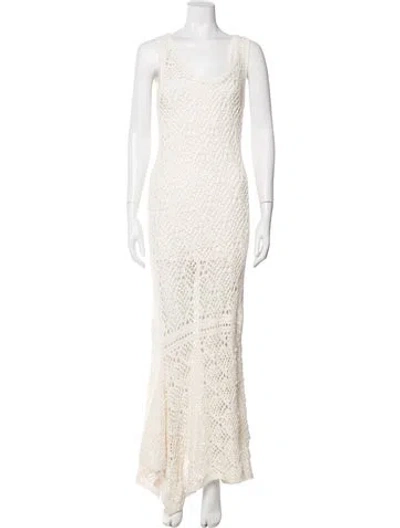 Pre-owned A.l.c Printed Long Dress In Neutral