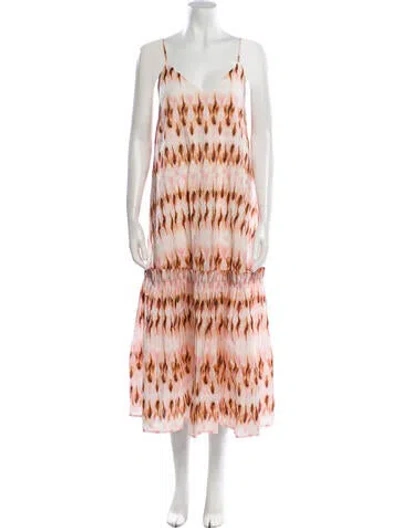 Pre-owned A.l.c Printed Long Dress In Pink