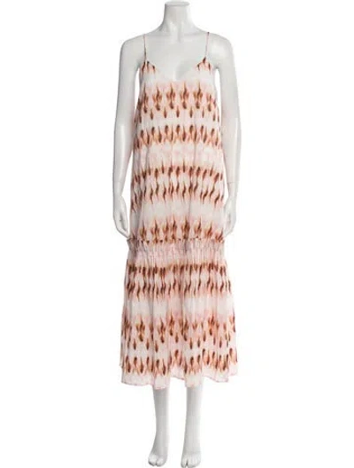Pre-owned A.l.c Printed Long Dress In Pink