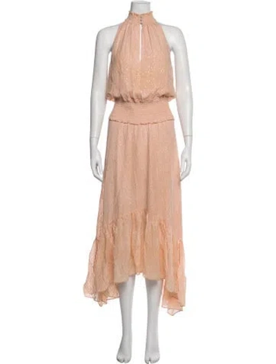 Pre-owned A.l.c Printed Long Dress In Pink