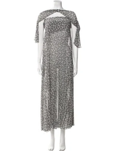 Pre-owned A.l.c Printed Long Dress W/ Tags In Multi