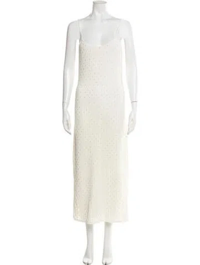 Pre-owned A.l.c Printed Long Dress W/ Tags In White