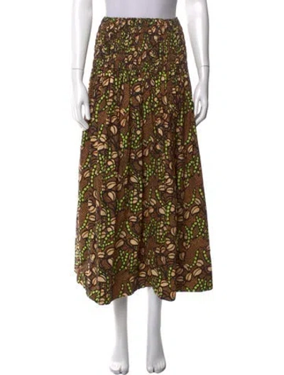 Pre-owned A.l.c Printed Long Skirt In Multi