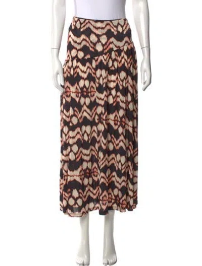 Pre-owned A.l.c Printed Long Skirt W/ Tags In Multicolor