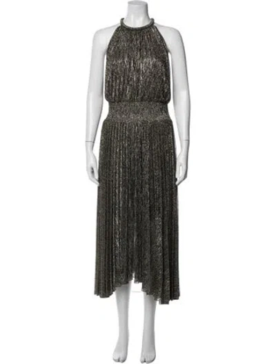 Pre-owned A.l.c Printed Midi Length Dress In Black