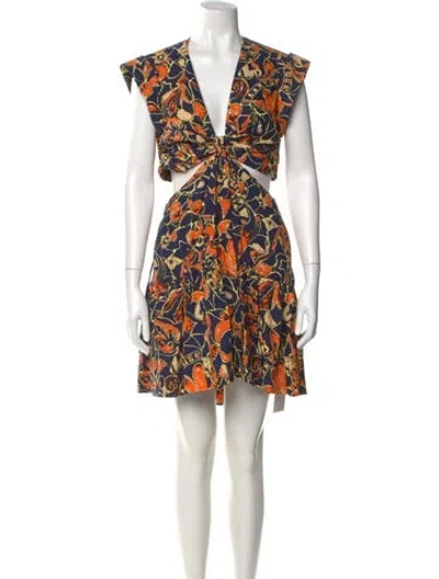 Pre-owned A.l.c Printed Midi Length Dress In Multi
