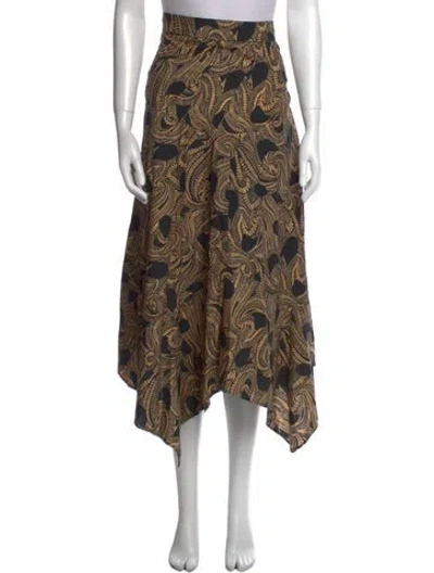 Pre-owned A.l.c Printed Midi Length Skirt