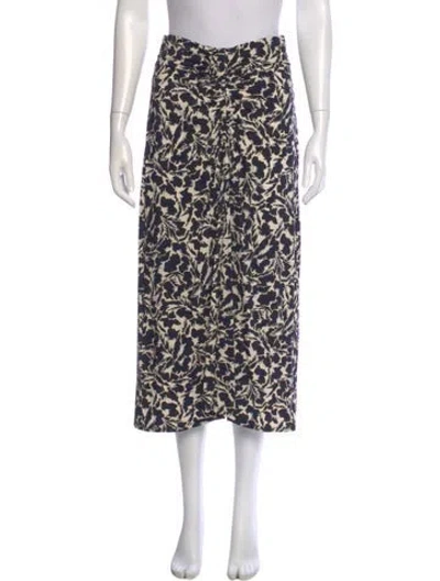 Pre-owned A.l.c Printed Midi Length Skirt In Black