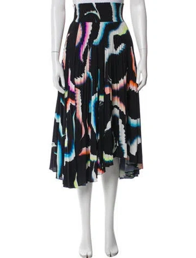 Pre-owned A.l.c Printed Midi Length Skirt In Black