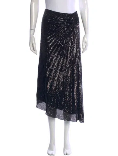 Pre-owned A.l.c Printed Midi Length Skirt In Black