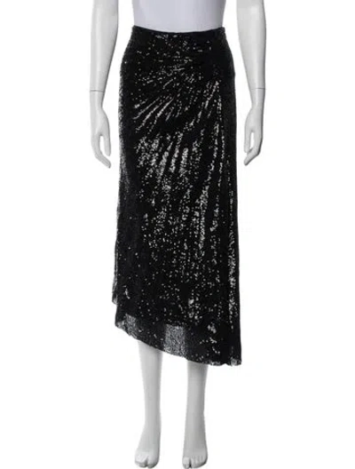 Pre-owned A.l.c Printed Midi Length Skirt In Black