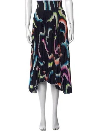 Pre-owned A.l.c Printed Midi Length Skirt In Black