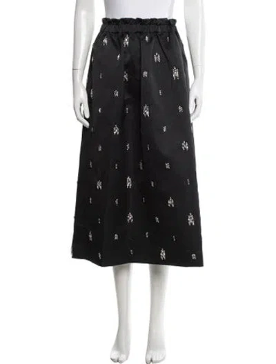 Pre-owned A.l.c Printed Midi Length Skirt In Black