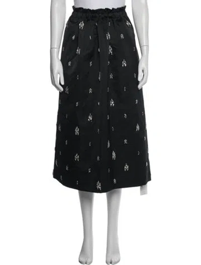 Pre-owned A.l.c Printed Midi Length Skirt In Blue