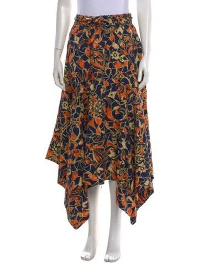 Pre-owned A.l.c Printed Midi Length Skirt In Multi