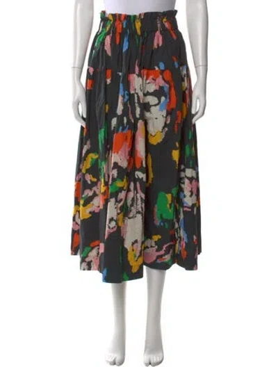 Pre-owned A.l.c Printed Midi Length Skirt In Multi