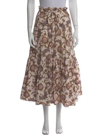 Pre-owned A.l.c Printed Midi Length Skirt In Neutral