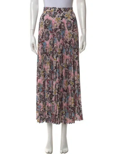 Pre-owned A.l.c Printed Midi Length Skirt In Pink