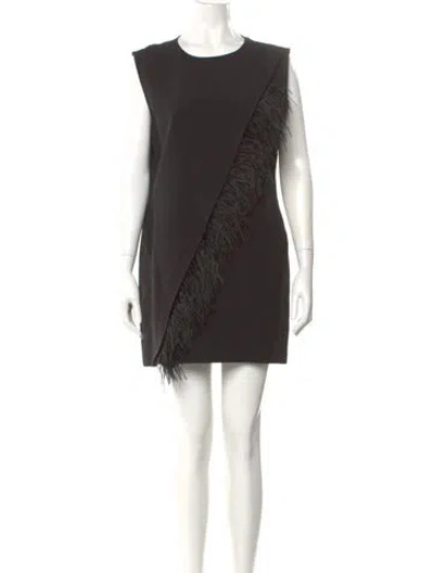 Pre-owned A.l.c Printed Mini Dress In Black