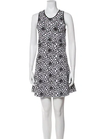 Pre-owned A.l.c Printed Mini Dress In Black