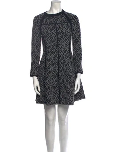 Pre-owned A.l.c Printed Mini Dress In Black