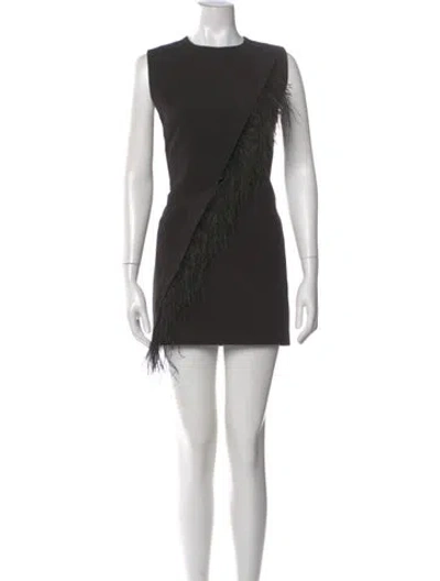 Pre-owned A.l.c Printed Mini Dress In Black