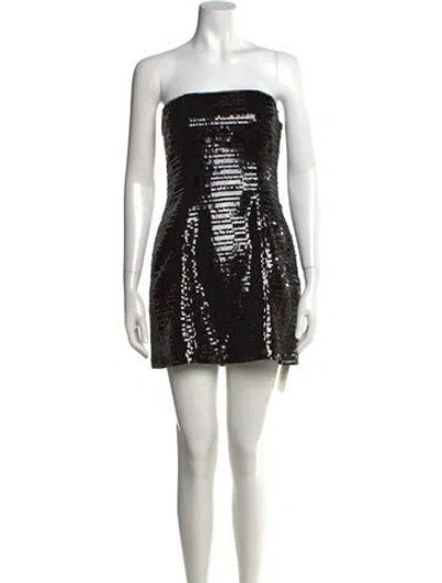 Pre-owned A.l.c Printed Mini Dress In Black