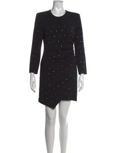 Pre-owned A.l.c Printed Mini Dress In Black