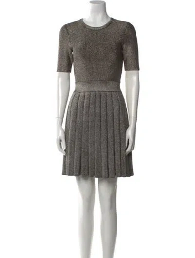 Pre-owned A.l.c Printed Mini Dress In Gold
