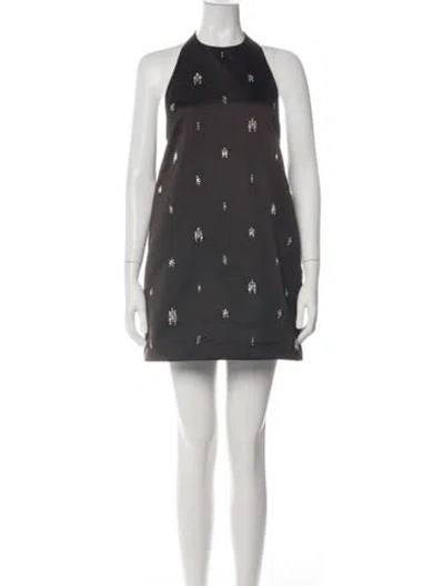 Pre-owned A.l.c Printed Mini Dress In Green