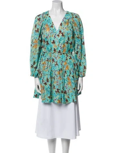 Pre-owned A.l.c Printed Mini Dress In Multi