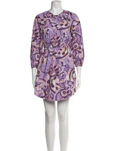 Pre-owned A.l.c Printed Mini Dress In Multi