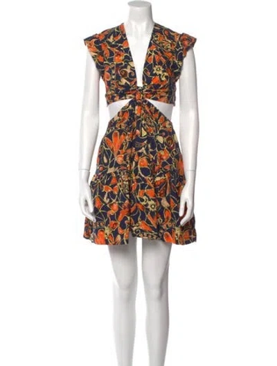 Pre-owned A.l.c Printed Mini Dress In Multi