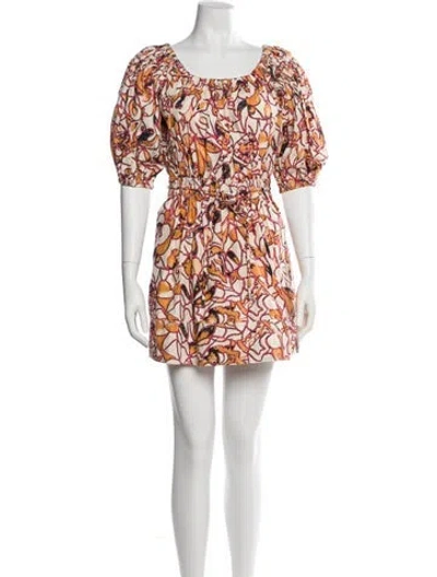 Pre-owned A.l.c Printed Mini Dress In Multi
