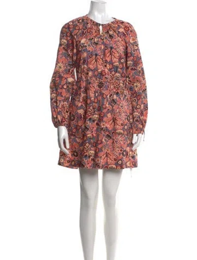 Pre-owned A.l.c Printed Mini Dress In Multi