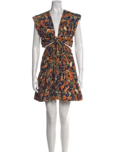 Pre-owned A.l.c Printed Mini Dress In Multi