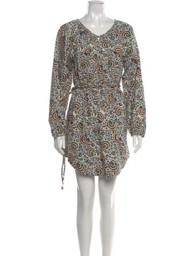 Pre-owned A.l.c Printed Mini Dress In Neutral