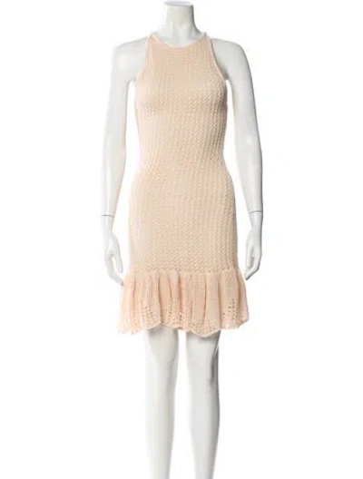 Pre-owned A.l.c Printed Mini Dress In Neutral