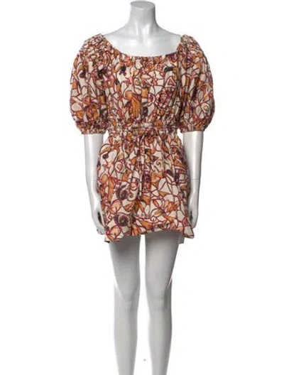 Pre-owned A.l.c Printed Mini Dress In Orange