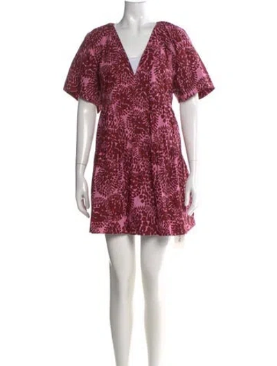 Pre-owned A.l.c Printed Mini Dress In Pink