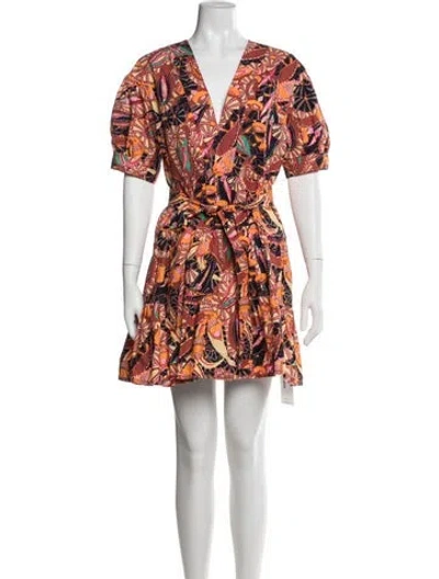 Pre-owned A.l.c Printed Mini Dress In Red