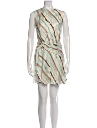 Pre-owned A.l.c Printed Mini Dress W/ Tags In Neutral